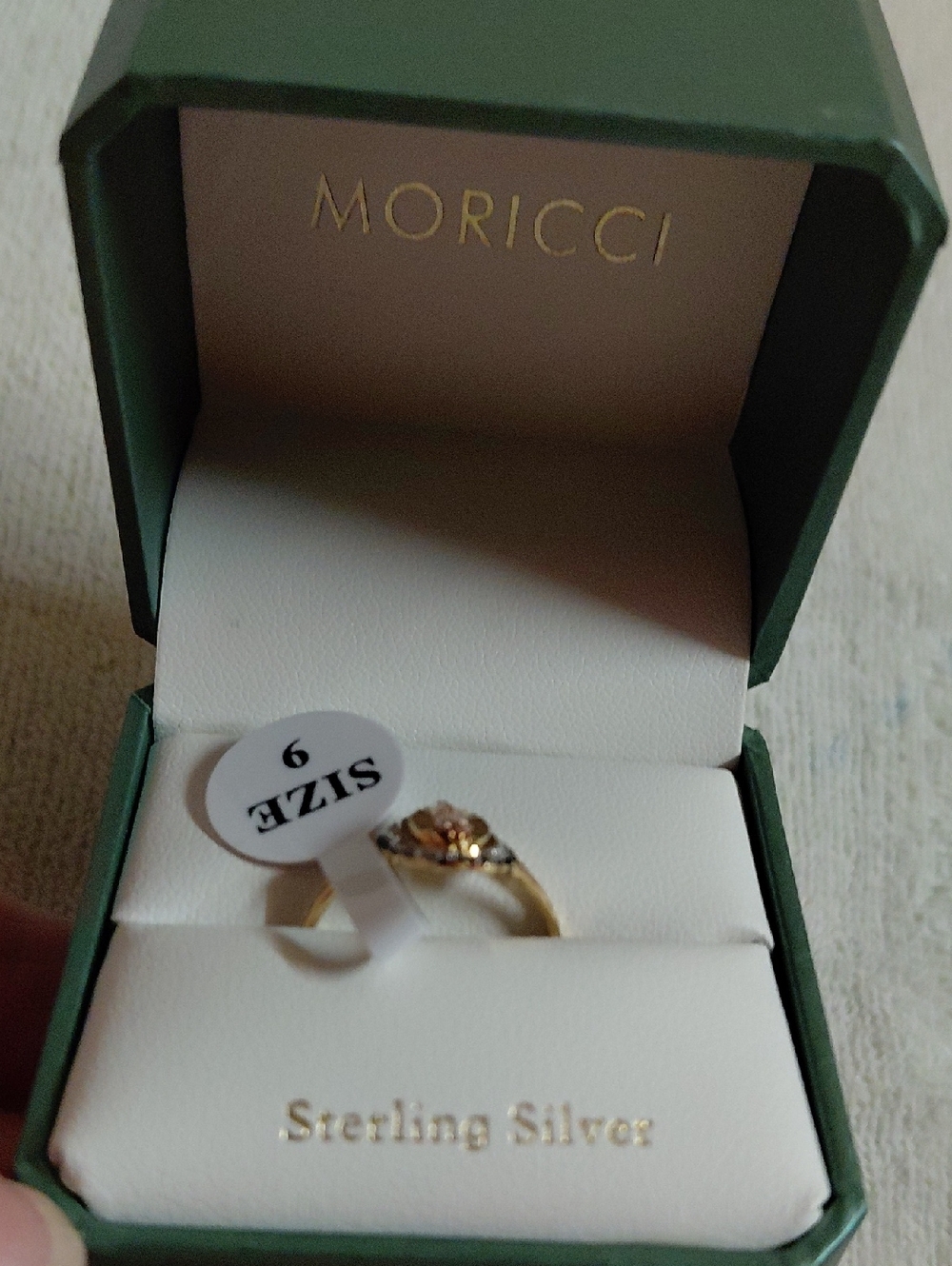 Moricci Sterling Silver Religious Ring, Ladies Size 9